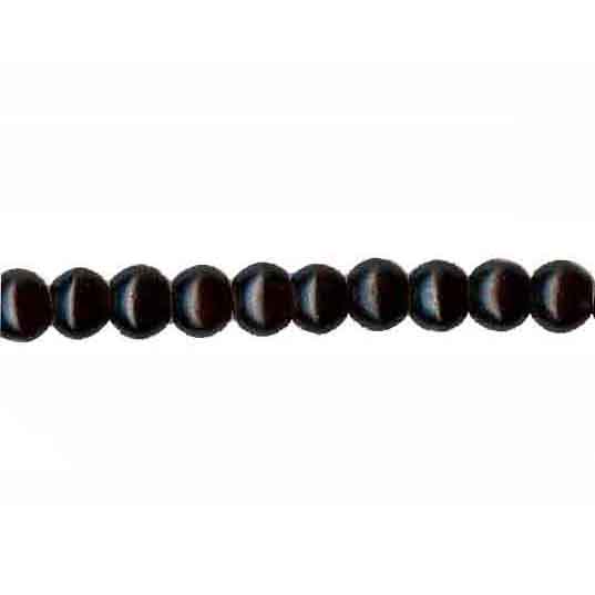 BONE ROUND SMOOTH 08MM BLACK COLOR